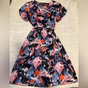 Banana Republic vibrant colorful dress Petite sz 4P